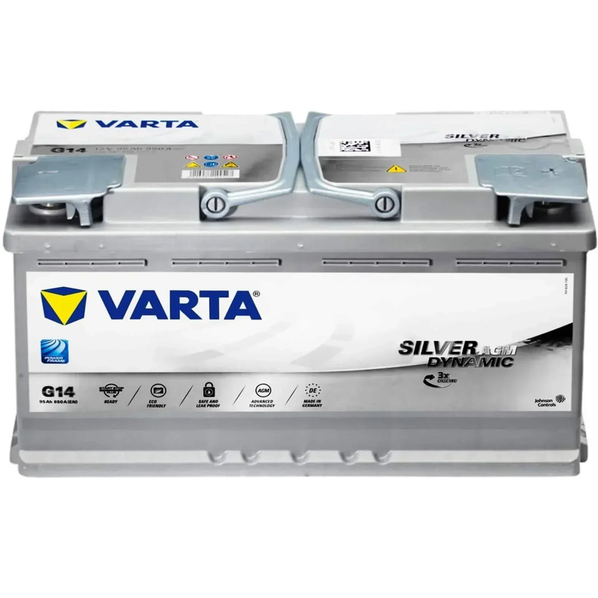 Autobatterie Varta Silver Dynamic AGM Start Stop G14 12V 95Ah 595901086D852 Front