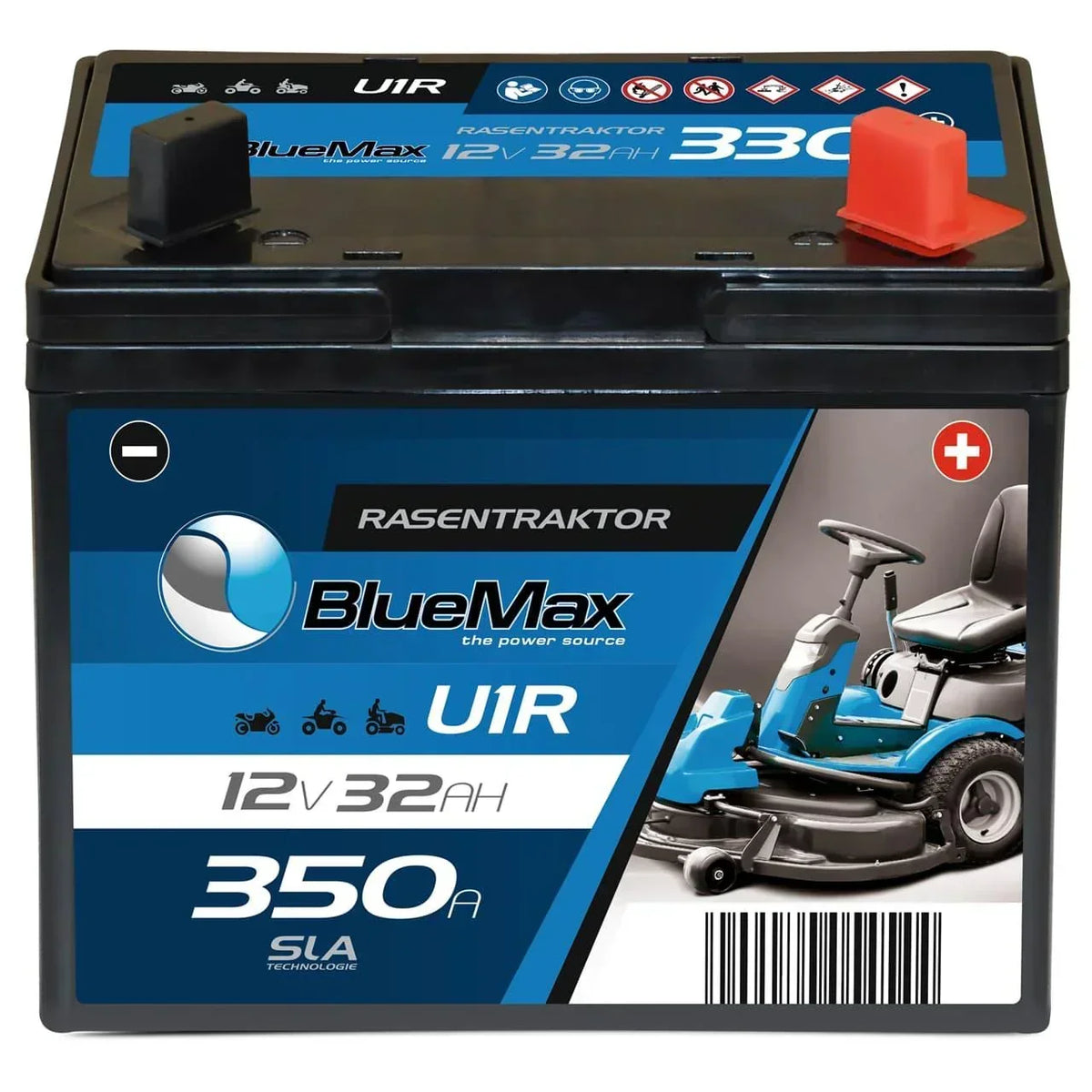 Rasentraktor Batterie BLUEMAX U1R 12V 32Ah Front