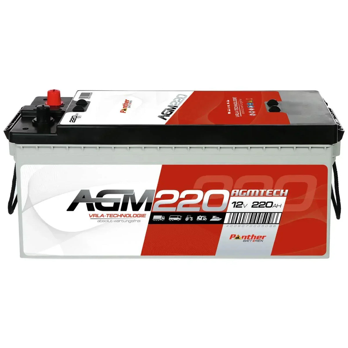 Versorgerbatterie Panther AGM 12V 220Ah Front
