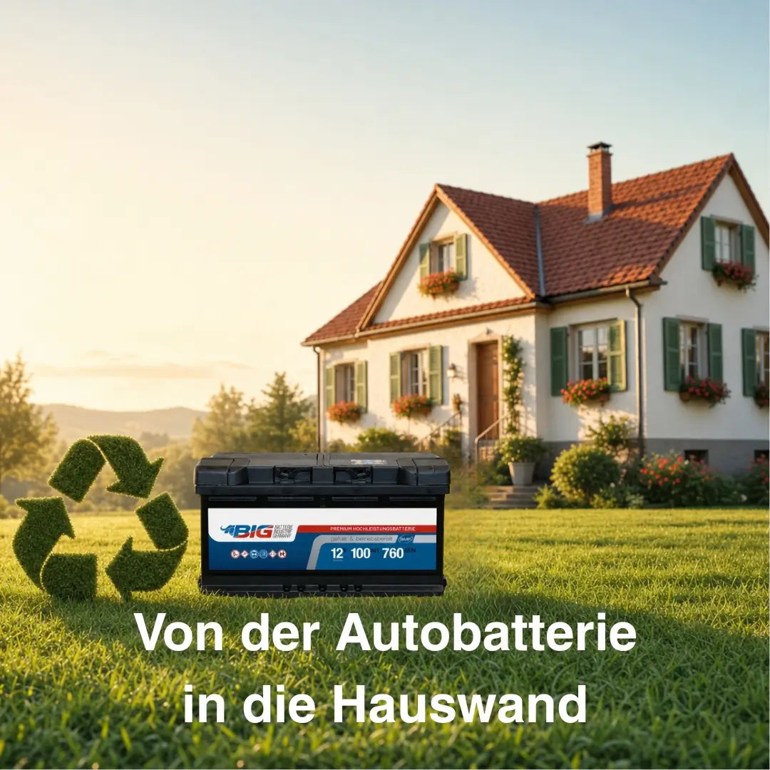 Von der Autobatterie in die Hauswand