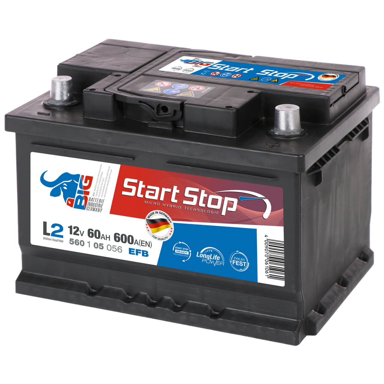 BIG Start-Stop EFB 12V 60Ah 600A/EN Autobatterie