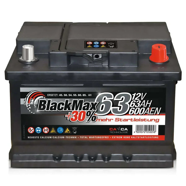 BlackMax +30% 12V 63Ah 600A/EN Autobatterie