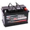 Autobatterie BlackMax 12V 74Ah Seite links