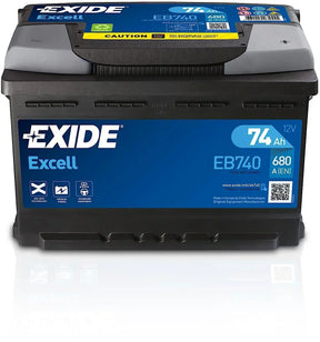 Autobatterie Exide Excell EB740 12V 74Ah Seite links