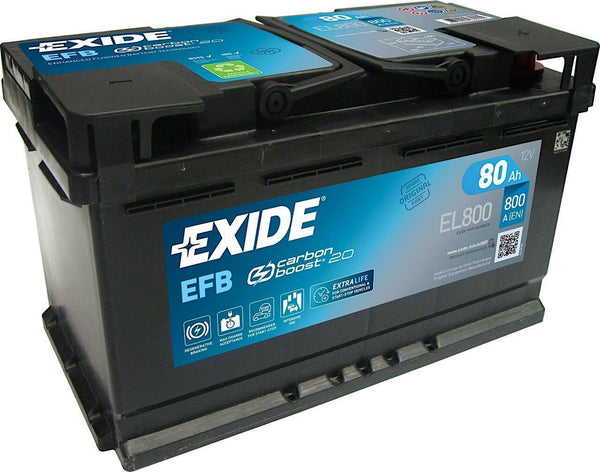 Exide Start-Stop EL800 EFB 12V 80Ah 720A/EN Autobatterie