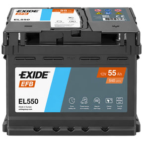 Autobatterie Exide Carbon Boost 2.0 EFB EL550 12V 55Ah Front