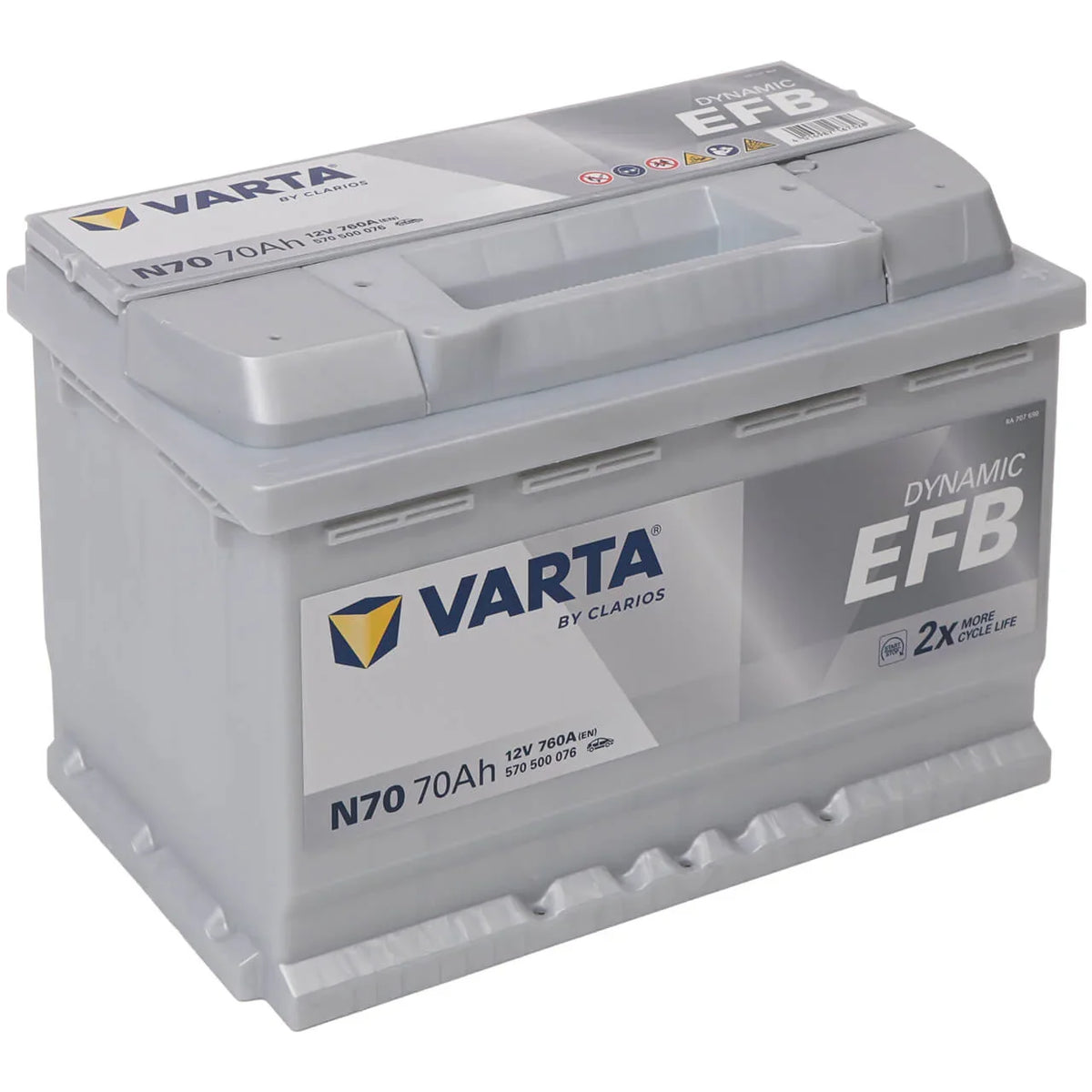 Varta N70 Dynamic EFB 12V 70Ah 760A/EN Autobatterie