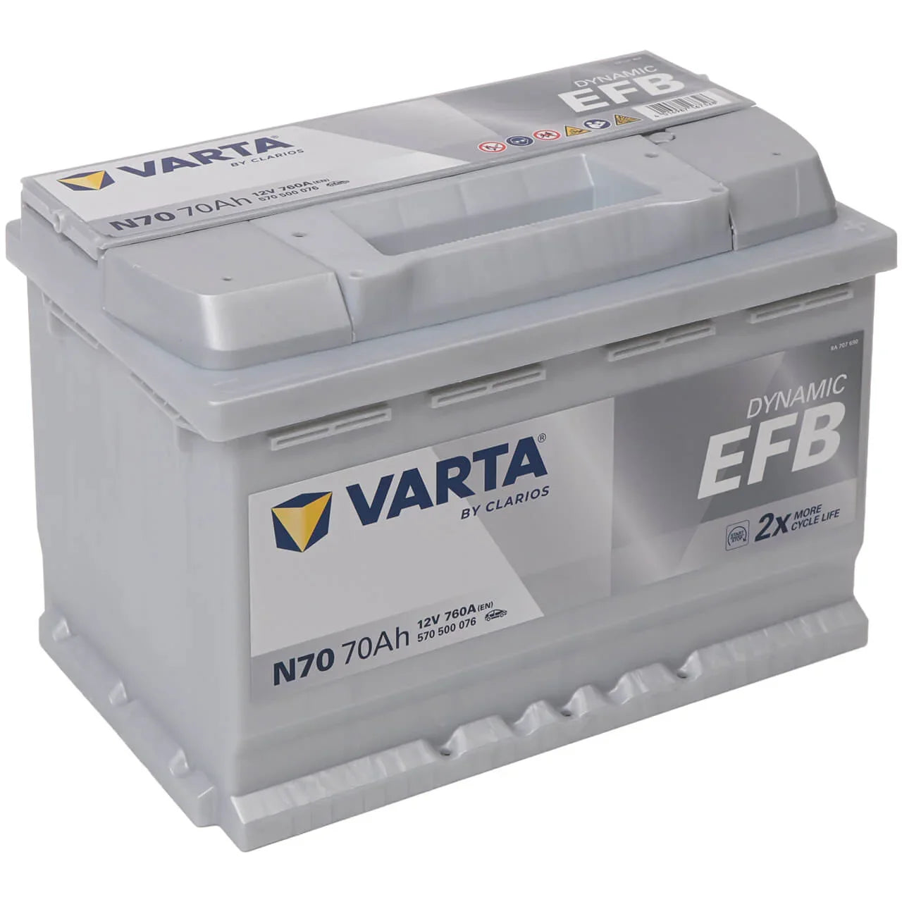 Varta N70 Dynamic EFB 12V 70Ah 760A/EN Autobatterie