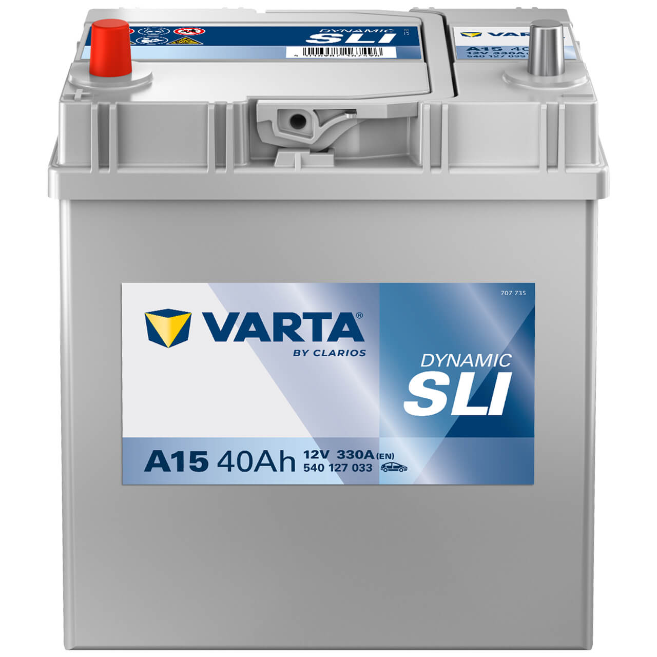 Autobatterie Varta Dynamic SLI A15 12V 40Ah 5401270333132 Front