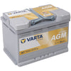 Autobatterie Varta Silver Dynamic AGM xEV Start Stop A7 12V 70Ah 570901076J382 Seite links
