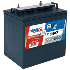 Traktionsbatterie für Reinigungsmaschinen Hebebuehnen Scherenlifte BIG E-Drive T-890 8V 190Ah Seite links