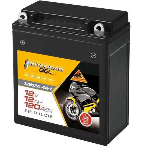 Panther Motorrad 12N12A-4A-1 51211 GEL 12V 12Ah 120A/EN Motorradbatterie
