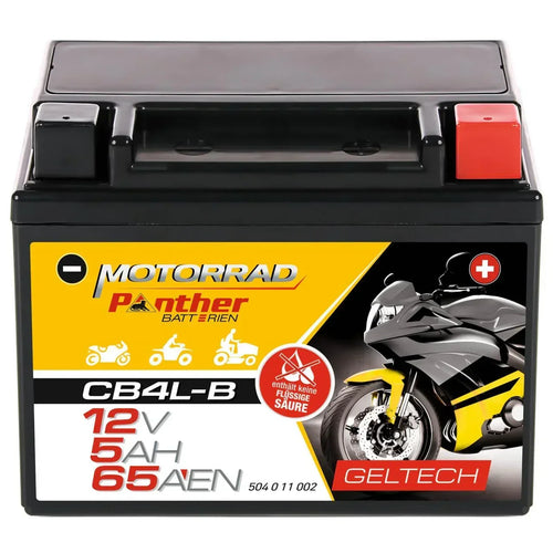 Panther Motorrad CB4L-BS 50411 GEL 12V 5Ah 65A/EN Motorradbatterie
