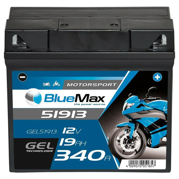 BLUEMAX Motorsport 51913 GEL 12V 19Ah 340A/EN Motorradbatterie