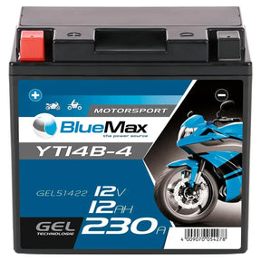 BLUEMAX Motorsport 51422 GEL 12V 12Ah 230A/EN Motorradbatterie