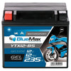 BLUEMAX Motorsport 51012 GEL 12V 12Ah 235A/EN Motorradbatterie