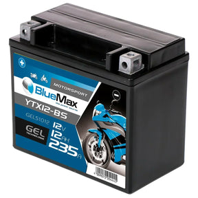 BLUEMAX Motorsport 51012 GEL 12V 12Ah 235A/EN Motorradbatterie
