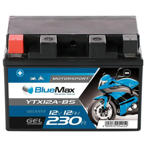 BLUEMAX Motorsport 51013 GEL 12V 12Ah 230A/EN Motorradbatterie