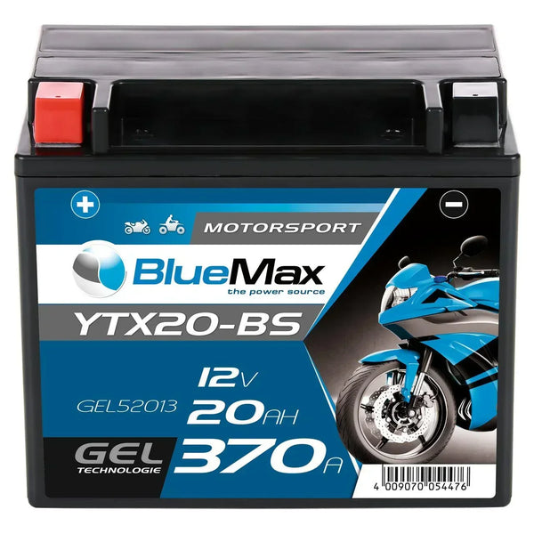 BLUEMAX Motorsport 52013 GEL 12V 20Ah 370A/EN Motorradbatterie