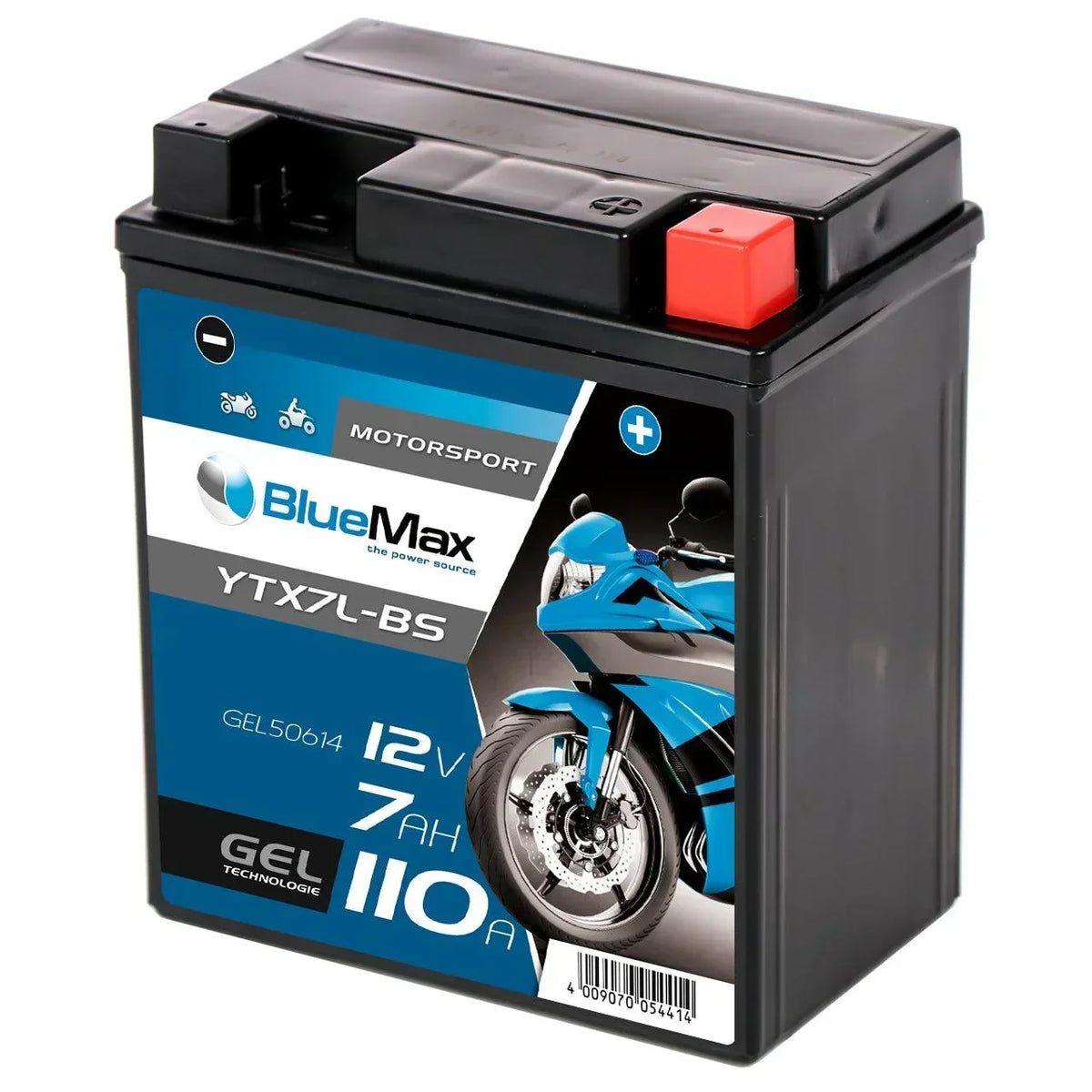 BLUEMAX Motorsport 50614 GEL 12V 7Ah 110A/EN Motorradbatterie