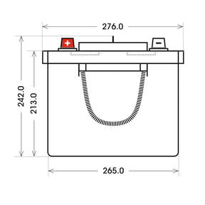 Nutzfahrzeugbatterie BlackMax SHD 12V 240Ah technische Zeichnung Seite