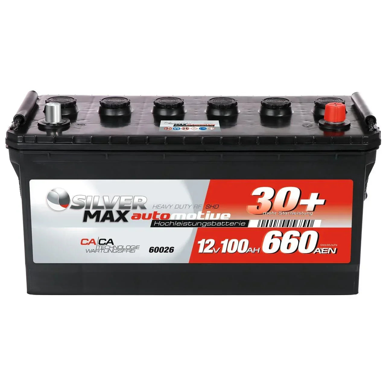 SilverMax 60026 12V 100Ah 660A/EN Nutzfahrzeugbatterie
