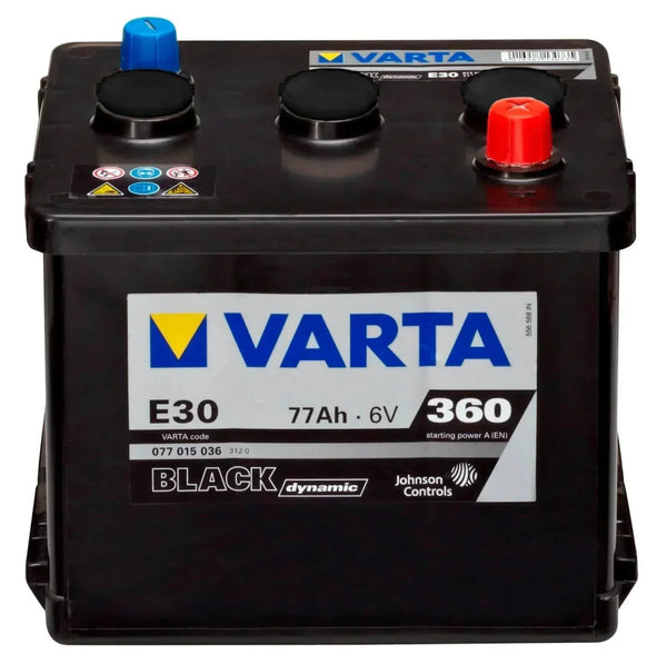 Varta E30 Black Dynamic 6V 77Ah 360A/EN gefüllt Autobatterie