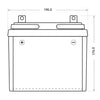 Rasentraktor Batterie BIG U1 12V 30Ah 330A/EN technische Zeichnung Front