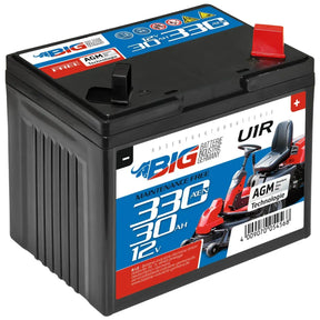 Rasentraktor Batterie BIG U1R 12V 30Ah 330A/EN Seite links