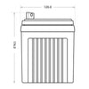 Rasentraktor Batterie BIG U1R 12V 30Ah 330A/EN technische Zeichnung Seite