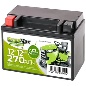 GreenMax GEL 51121 YTZ12S 12V 12Ah 270A/EN Rasentraktor Batterie
