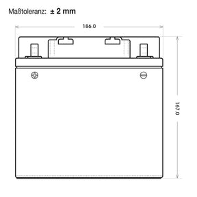 GreenMax GEL 53034 12V 35Ah 440A/EN Rasentraktor Batterie