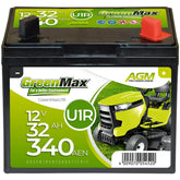 Rasentraktor Batterie GreenMax U1R 12V 32Ah Front