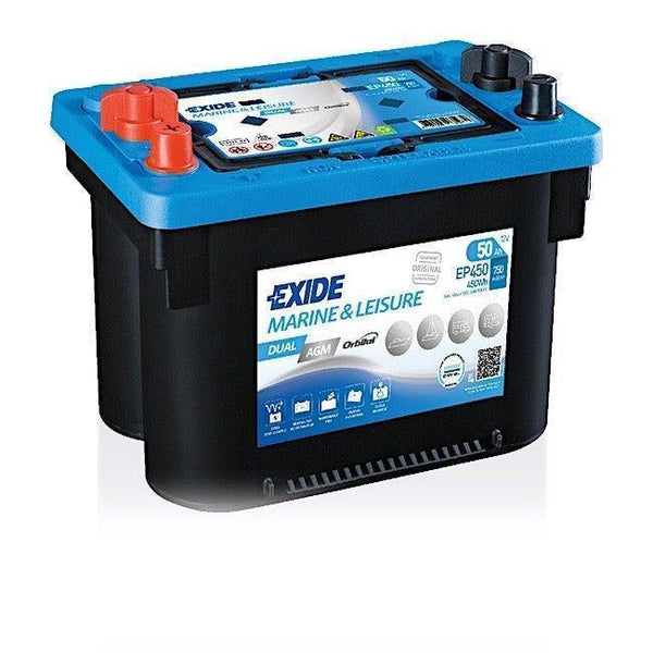 Exide Dual EP450 AGM 12V 50Ah 750A/EN Starter- und Versorgerbatterie