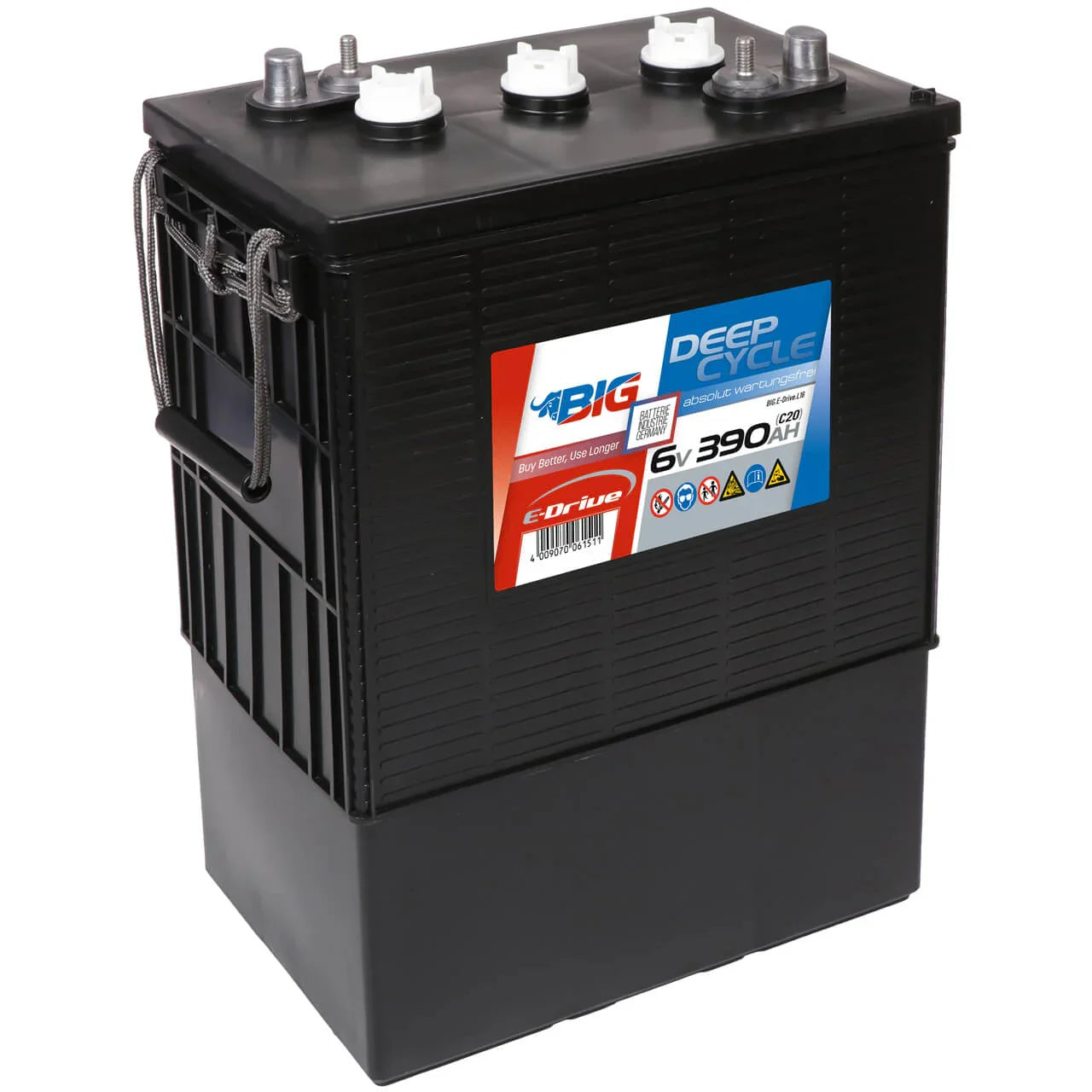 BIG E-Drive L16 6V 390Ah Traktionsbatterie ersetzt L16E-AC, L16G-AC, L16H-AC, L16P-AC