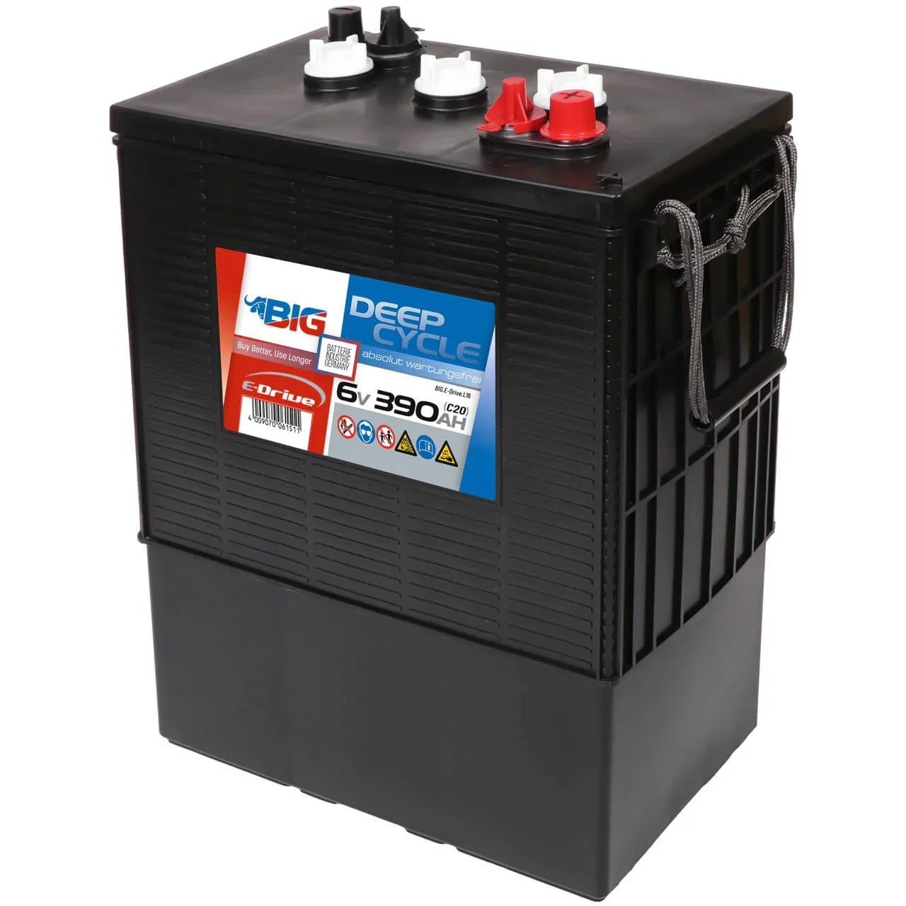 BIG E-Drive L16 6V 390Ah Traktionsbatterie ersetzt L16E-AC, L16G-AC, L16H-AC, L16P-AC