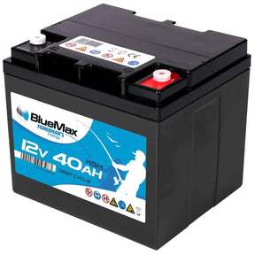Versorgerbatterie BLUEMAX Fishermans Energy AGM 12V 40Ah Seite rechts