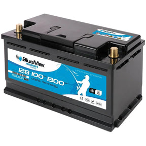 Versorgerbatterie BLUEMAX Fishermans Energy LiFePo4 Lithium 12V 100Ah Seite rechts