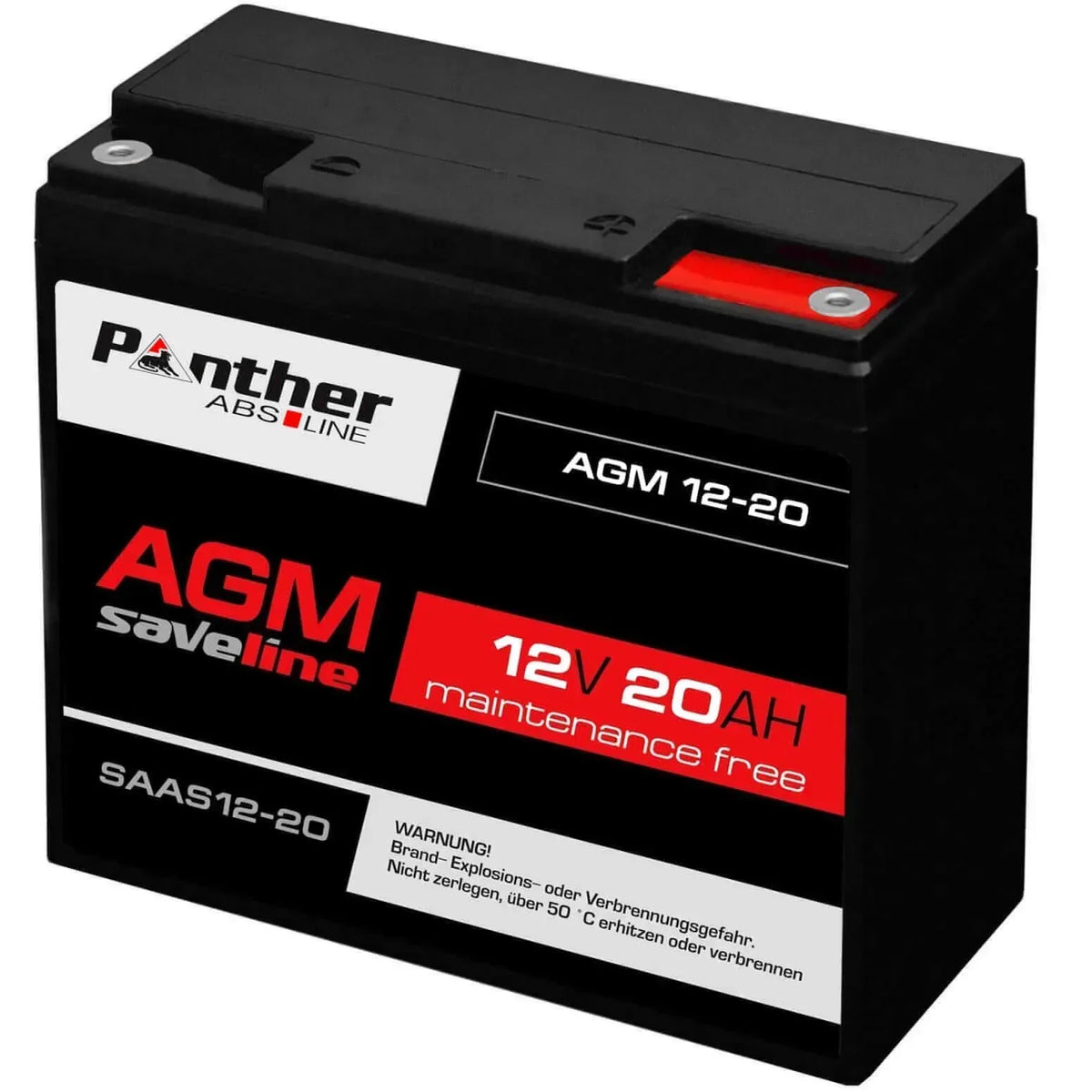 USV Batterie Panther saveline AGM 12V 20Ah Seite rechts
