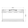 Versorgerbatterie Panther AGM 12V 95Ah technische Zeichnung Front